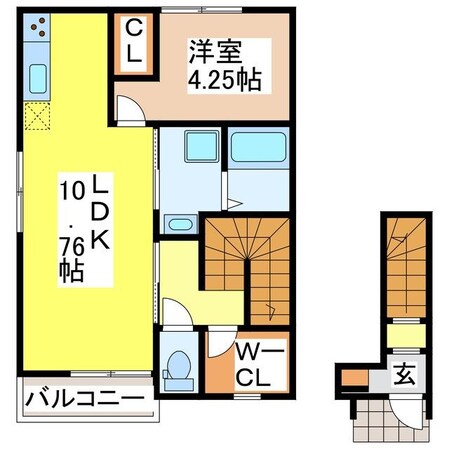 ソラーレ渡邉Ｂの物件間取画像